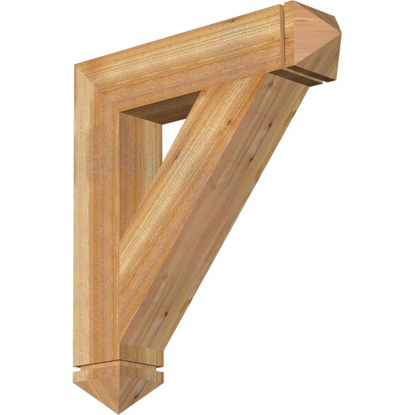 Ekena Millwork Traditional Arts & Crafts Rough Sawn Bracket, Western Red Cedar, 6"W x 30"D x 34"H BKT06X30X34TRA03RWR - main